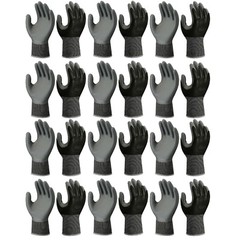 SHOWA ATLAS FIT 370 BLACK NITRILE COATED GARDENING WORK GLOVES (1 PAIR) [SM-XL]