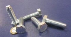 Tap Bolt, FT, 8.8 Zinc Plated Metric, M12 x 1.75 x 40 mm Length, 50 Pc