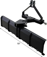52″ 3 Point Rear Grading Blade for Tractor Cat 0 Cat 1 Scrpaer Heavy Duty Steel
