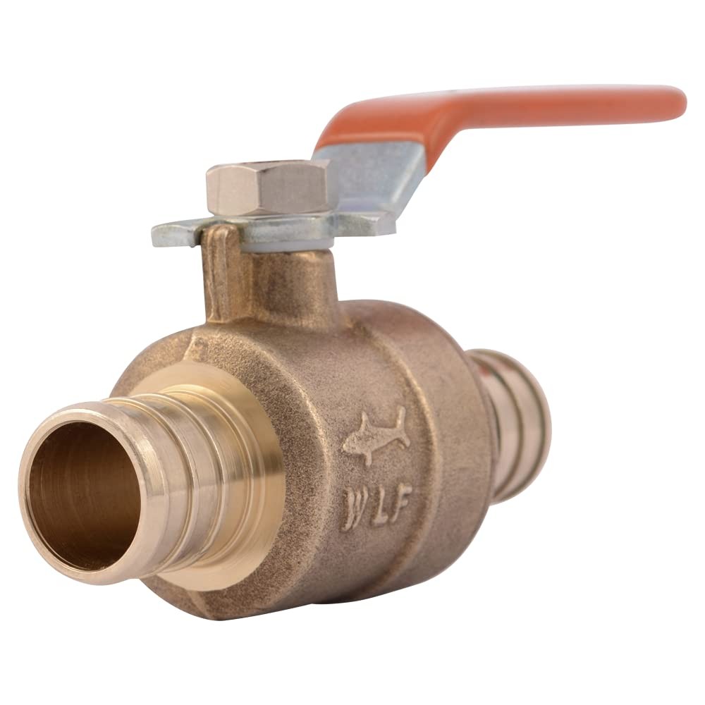 Sharkbite 22462LFA Brass Crimp Ball Valve, 3/4 Inch x Pack of 1, Metal
