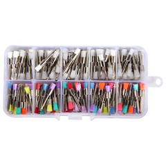 200 PCS Mixed Color Nylon Latch Flat Polishing Polisher Prophy Bowl Dental Brush