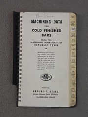 Republic Steel Machining Data For Cold Finished Bars Metals Book 1957