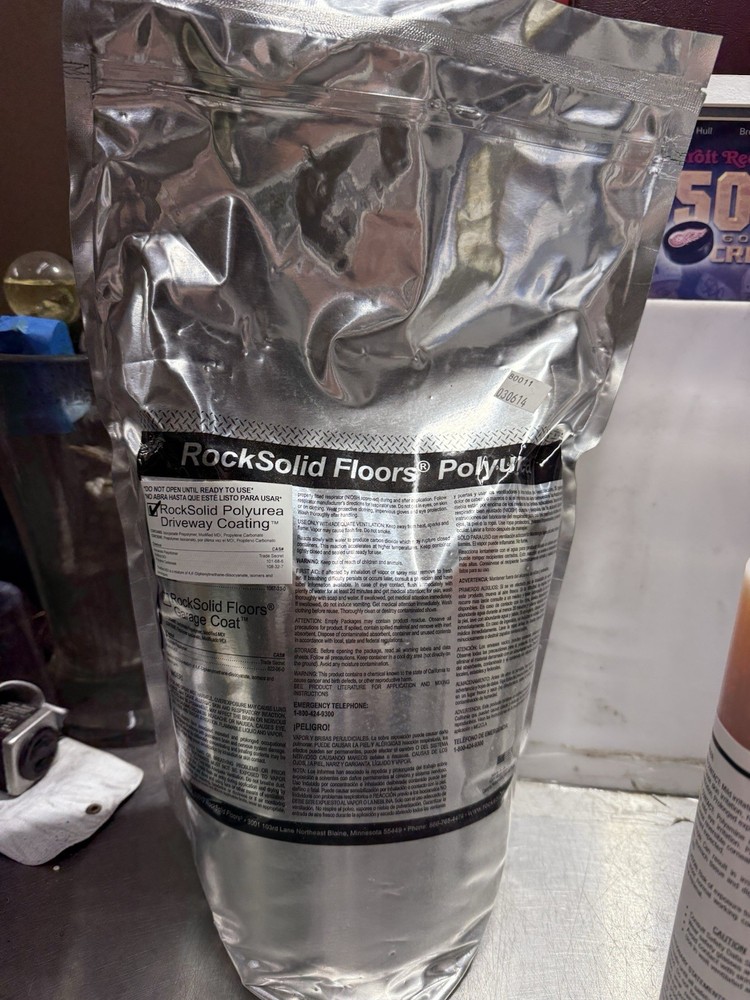 ™RockSolid Polyurea Driveway Coating™ poly bag Total Weight 9.1 Pound Bag