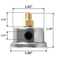 Universal 0-100Psi Fuel Pressure Gauge 1/8″ NPT Oil Press Gauge with 5/16″ Barb