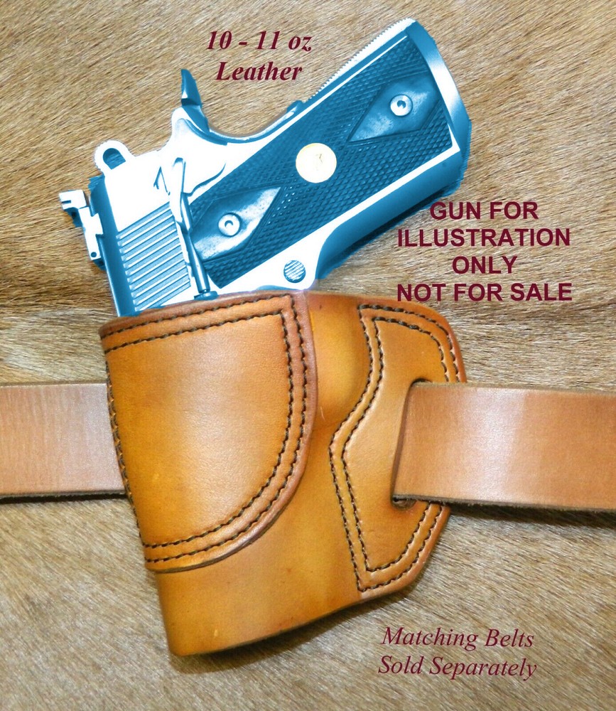 Gary C’s Leather Avenger Left Hand OWB HOLSTER for Colt 1911 Officers 3.5″
