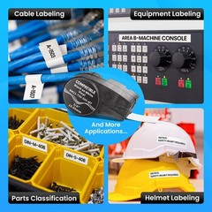 Compatible Label Tape for Brady BMP21 M21-750-595-WT Vinyl 3/4 M210/-LAB M211