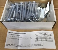 25-pack Wing Toggle Anchor Bolt 3/8 x 3″ Round Mushroom Head Drywall