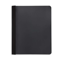 Blue Summit Supplies 25 Black Plastic Report Covers with Prongs, Black 3 Prong C