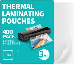 Letter Size Laminating Sheets, 8.5 x 11 Inches, Ultra Clear