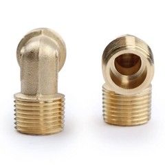 U.S. Solid 2pcs Brass Barstock Street Elbow Pipe Fitting, MNPT 3/8″ x MNPT 3/8″