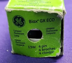 GE 97596 Biax D ECO 13W 4 Pin F13DBX/835/ECO4P G24q-1 Base T4Light Bulb – NOS