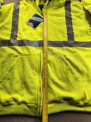 Spiewak VizGuard Hi-Vis Yellow/Gray Full Zip Hooded Fleece Jacket 6XL NWT