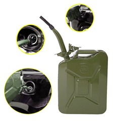 Army Green Fuel Can 5Gal 20L Gas Gasoline Fuel Army Backup Metal Steel Tank