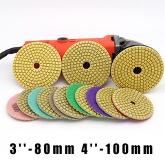 3” 4” Diamond Polishing Discs Wet Pads for Granite Marble Stone 50 – 3000 Grit