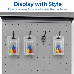100 Clear Blister Clamshell Cases – 2.5”x1.25” with Hang Holes Secure Display