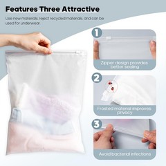 14×18 Inch Clothes Packaging Bags for , 50Pcs 2 Gallon Frosted Zipper Clothin…