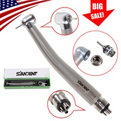 SANDENT Standard Head Dental Air Turbine High Speed Push Button Handpiece 4 Hole