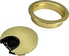 Desunia Satin Brass Cable Grommet 60mm with Brush Opening