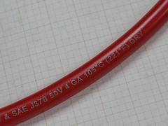 Waytek Wire #4awg 70×22.5B SGT SAE-J1127 Automotive Battery Cable 60V Red /10ft