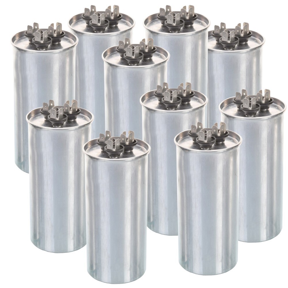 55/3 MFD uF ROUND Dual Run Capacitor 370 vac Volts AC Motor 55+3 , LOT 10