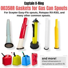 (6 Pack) Gas Can Spout Gasket Seals – Universal Rubber Replacements