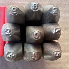 Rhino Series Number Set 1/8” Numbers 0-9 Pc. Set