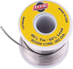 Solder 1Lb. Wire spool 40 TIN 60 LEAD ROSIN CORE 0.062 inch – Made in USA