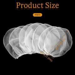 Synhhergyx 10 Pack Paint Strainer Bag Paint Filter Bag 1 Gallon White Fine Mesh