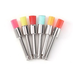 100 Pcs Dental Prophy Polishing Brush Nylon Bristle Flat/Tapered Prophylaxis RA