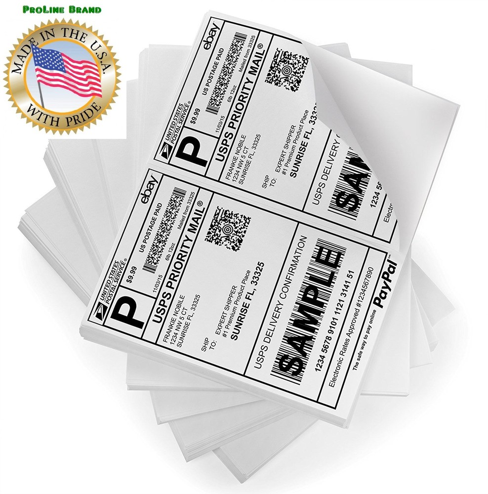 4000 8.5×5.5 Premium Shipping Labels Half Sheet Self Adhesive USPS UPS FedEx USA