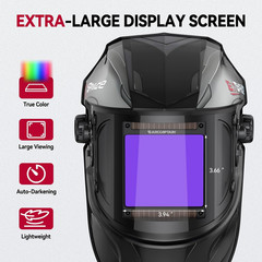ARCCAPTAIN 6 in 1 Aluminum MIG Welder 200A Synergy +Large Viewing Welding Helmet