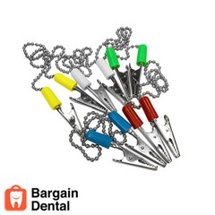 10 Pack Patient Bib Clips Chains Napkin Holder Assorted Dental Tattoo Medical