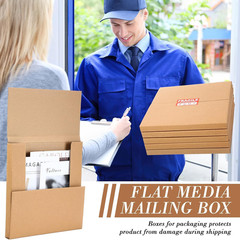 10 Sets Vinyl Record Mailers Album Shipping Boxes Corrugated Cardboard Kraft LP