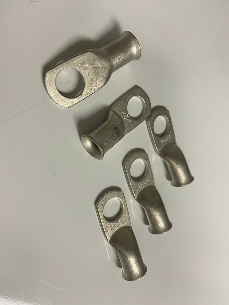 (5) 4 AWG Ring 3/8″ Hole Terminal Lug Tin Plated Copper Cable lug Gauge