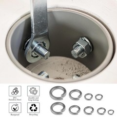 1100 Pcs Spring Lock Washers Assortment Kit Stainless Steel Washer