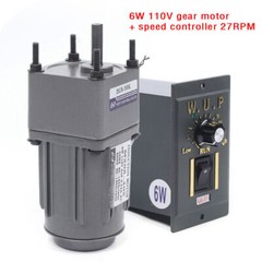 High Torque Gear Motor AC Electric Motor w/ Variable Speed Controller 1:50 27RPM