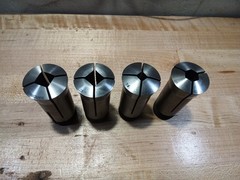 lot of 4 HARDINGE 5C collets square and hex internal/external threads