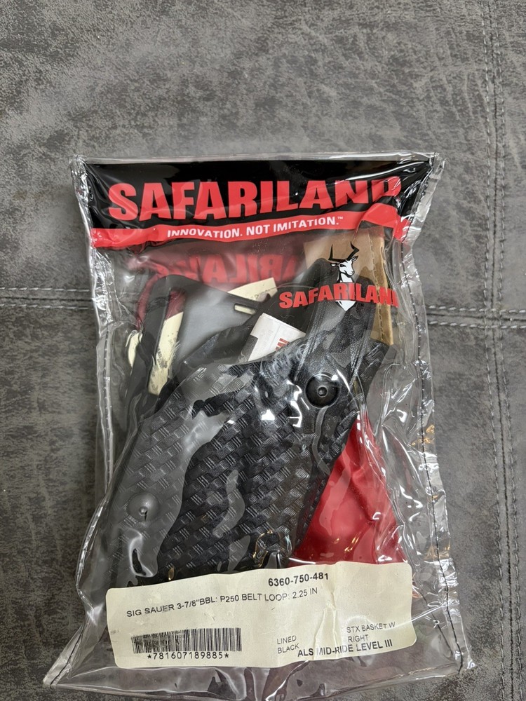 NEW Safariland 6360-750-481 Level III ALS/SLS Holster SIG P250 RH Basketweave