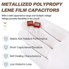CBB21 CBB22 Metallized Polypropylene Film Capacitor 400V 823J 0.082uF 20 Pcs Kit