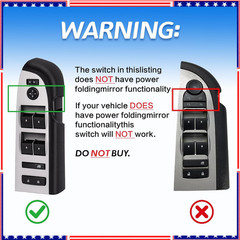 Driver Side Window Master Switch for Silverado Sierra 2010 to 2013