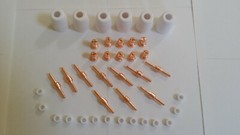 HITBOX 55A HBC5500 Plasma Cutter Consumables 40pcs Copper Extended