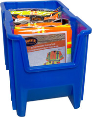 13014 Stak-N-Store Heavy Duty Stackable Open Front Plastic Storage Container Bin