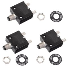3x NEW 20 Amp Push Button Thermal Circuit Breaker 12-50V DC 125-250V Volt AC 20A