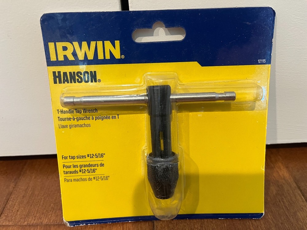 Irwin/Hanson 12115 Tap Wrench T-Handle for tap sizes #12-5/16″ Made in USA