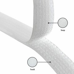 Sheriffdrink 1 Inch White Hook And Loop Tape 10 Yards Sew On Non-Adhesive Nylon