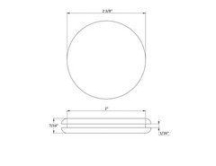 Rubber Hole Plug for 2″ Opening – for 1/16″ Thick Panel -Grommet Without A Hole