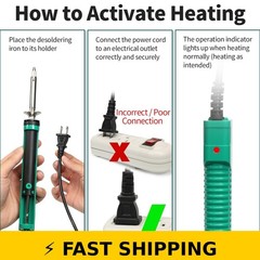 YIHUA 929D-V Electric Desoldering Iron with Nozzles