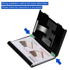 2 Pcs Business Card Holder, Thumb Drive Business Card Holder, Black