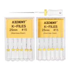 AZDENT Dental Endo Root Canal K-Files Stainless Steel Hand Use 21mm/25 mm Files