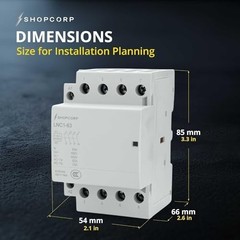4 Pole 120V Coil Normally Open Contactor 60A DIN Rail Mount